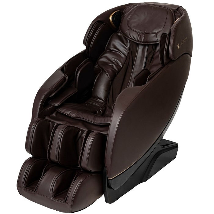 Inner Balance Jin 2.0 Massage Chair in Brown with White Background