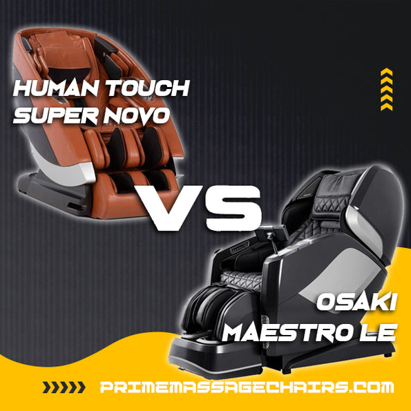 Massage Chair Comparison Osaki Maestro LE vs Human Touch Super Novo Prime Massage Chairs