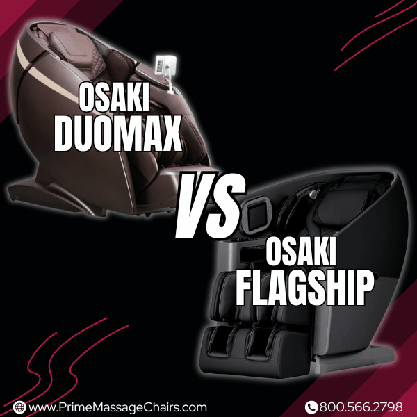 Osaki Duomax vs Osaki Flagship massage chair comparison.