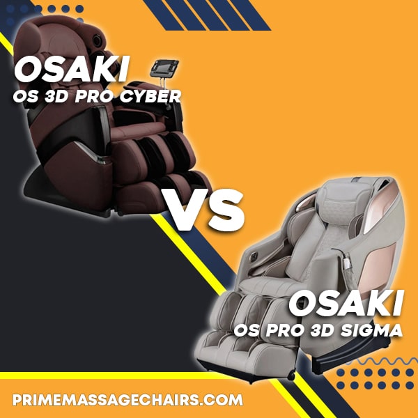Massage Chair Comparison: Osaki OS 3D Pro Cyber vs Osaki OS Pro 3D Sigma