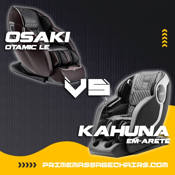 Massage Chair Comparison: Osaki Otamic LE vs Kahuna EM-Arete