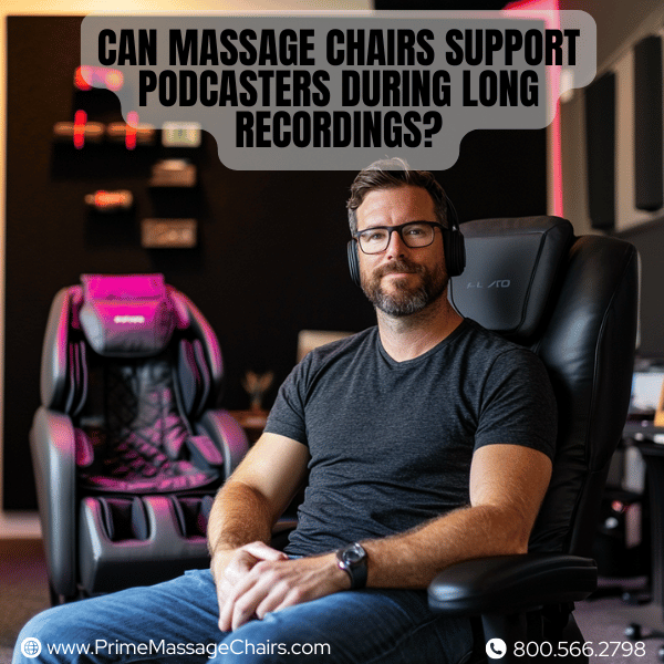 Can massage chairs support podcasters during long recordings?