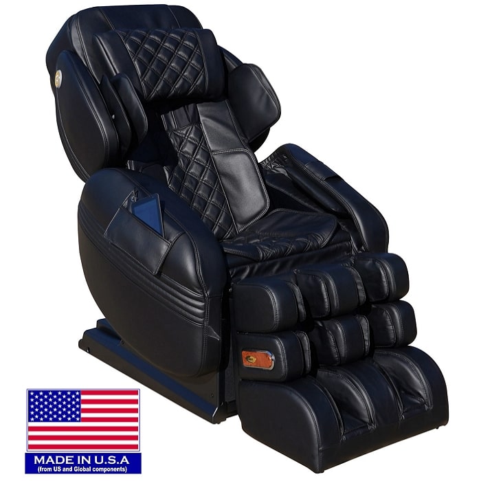 Luraco Model 3 Hybrid SL Medical Massage Chair in black.