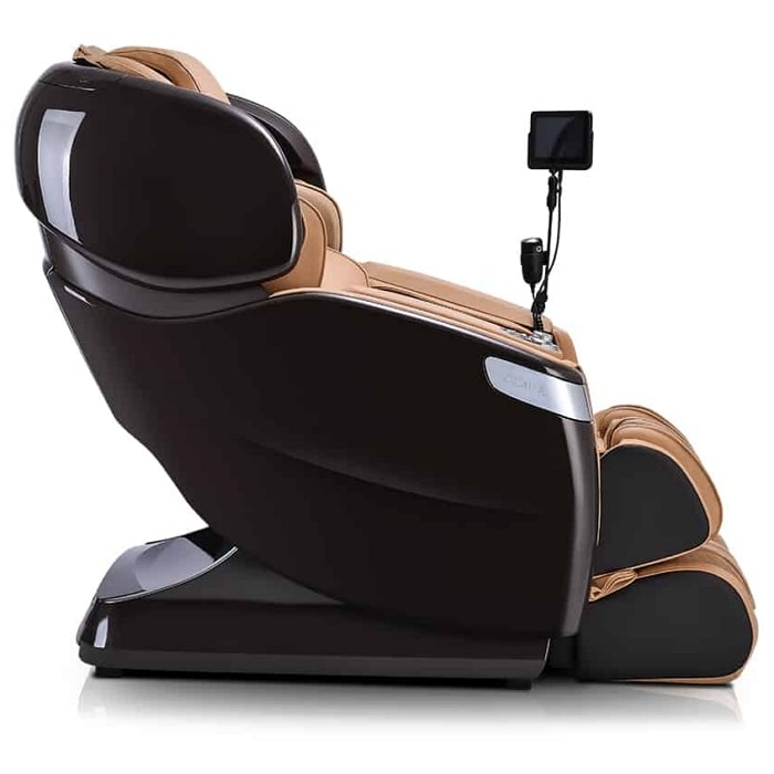 Ogawa Master Drive AI 2.0 Massage Chair in Dark Brown and Sand Side View