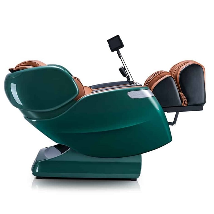 Ogawa Master Drive AI 2.0-Massage Chair in Emerald and Cappuccino Zero Gravity Recline