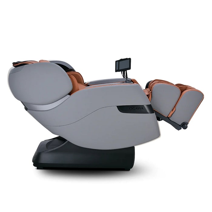 Ogawa Master Drive LE Massage Chair in Grey and Cappuccino Partially Recline
