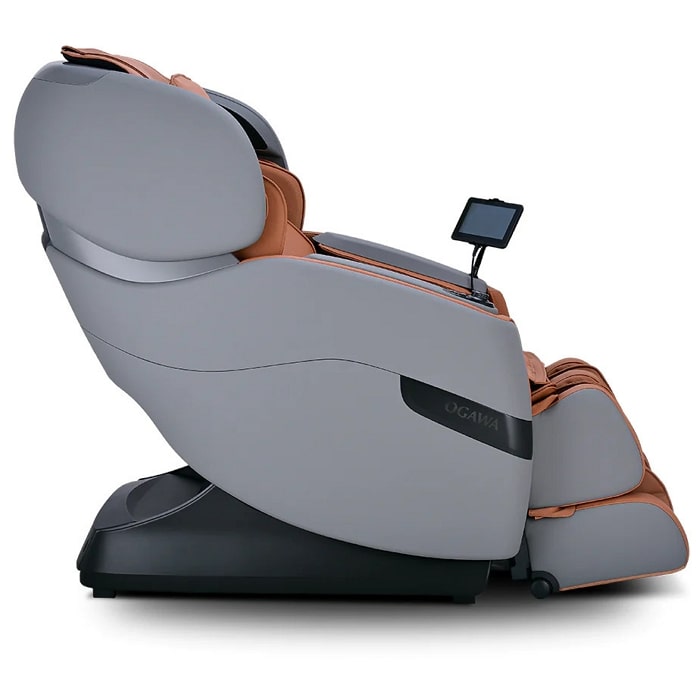 Ogawa Master Drive LE Massage Chair in Grey and Cappuccino Side View