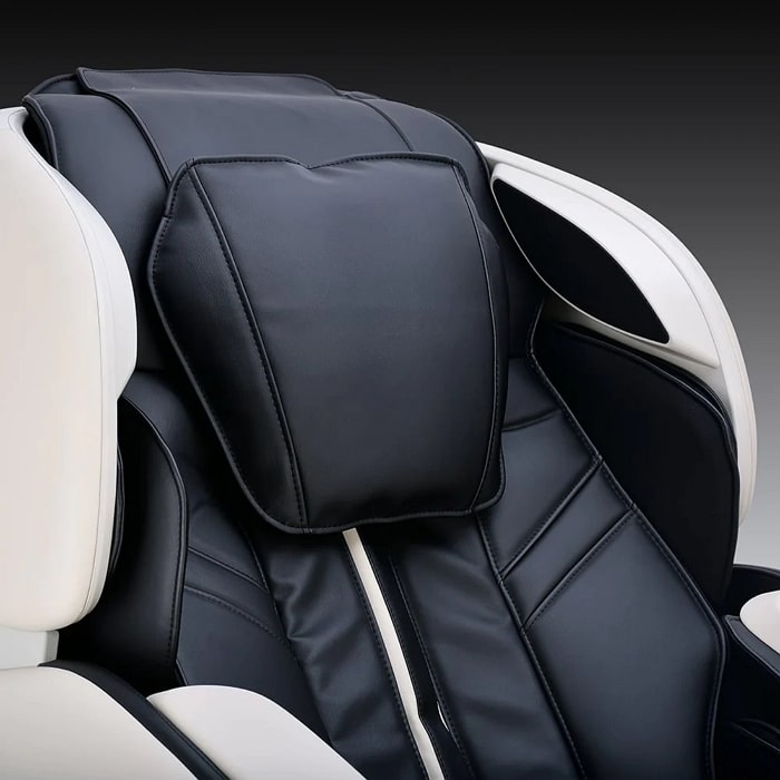 Ogawa Master Drive LE Massage Chair in Ivory and Black Headrest