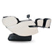 Ogawa Master Drive LE Massage Chair in Ivory and Black zero gravity recline extended footrest.