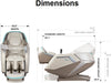 Osaki Apex Duo 5D + 4D Massage Chair Dimensions.