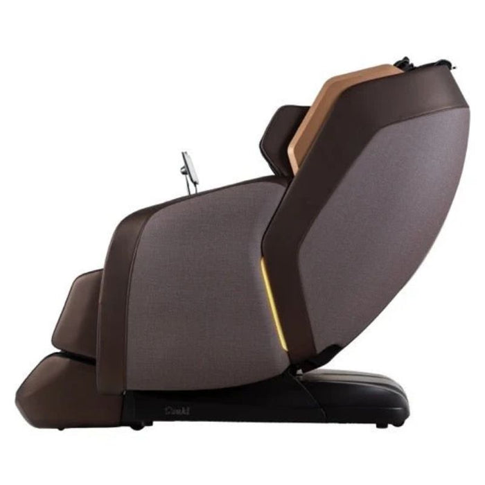 Osaki Duke XL 4D Big & Tall Massage Chair in Black/Brown Side view