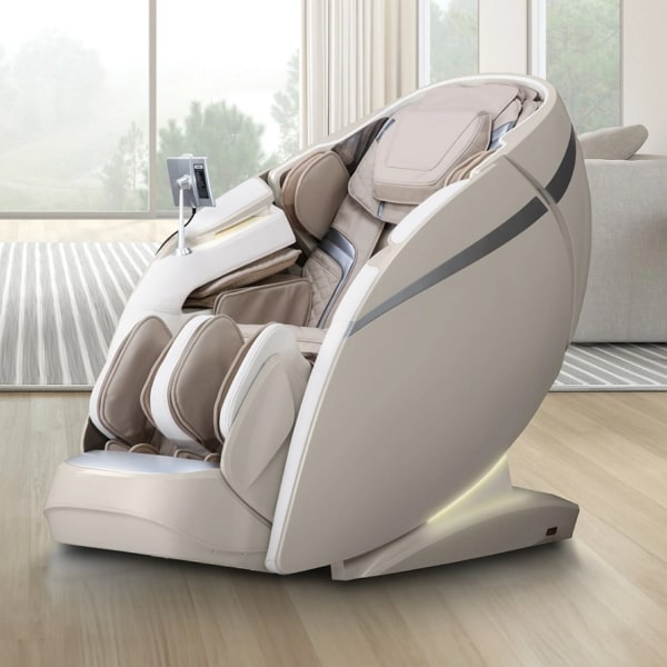 Osaki OS Pro DuoMax 4D Massage Chair in Taupe with Background