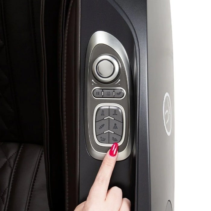 Osaki Platinum AI Xrest 4D Massage Chair side panel control.