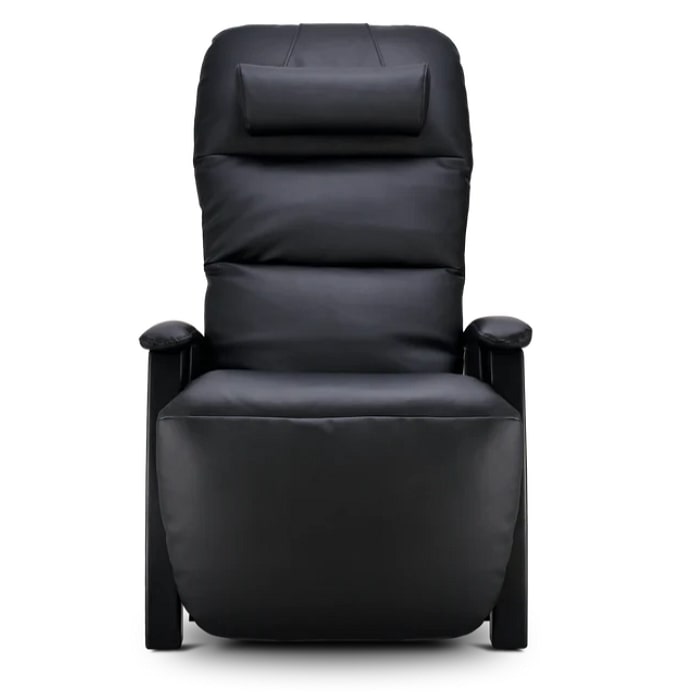 Svago Lite 2 Zero Gravity Recliner in Black/Black front view.