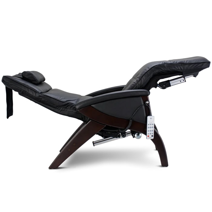 Svago ZGR Newton SV-630 Zero Gravity Recliner in Midnight Synthetic Leather reclined position.