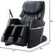Synca JP970 Japanese 4D Massage Chair in Black with chair's dimension