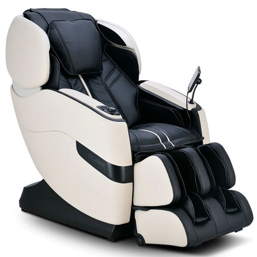 Ogawa Master Drive LE Massage Chair in Ivory and Black.