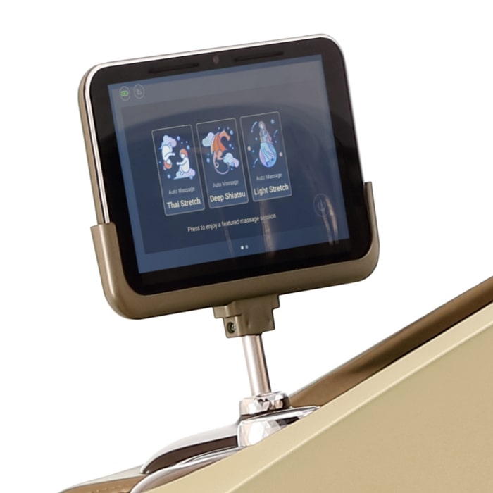 Daiwa Supreme Hybrid Massage Chair in Gold Touchscreen Tablet