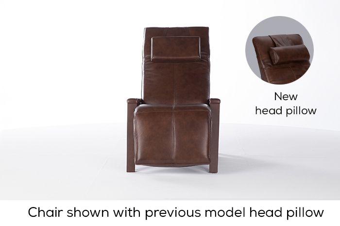 Showing the old vs the new style of head pillow.