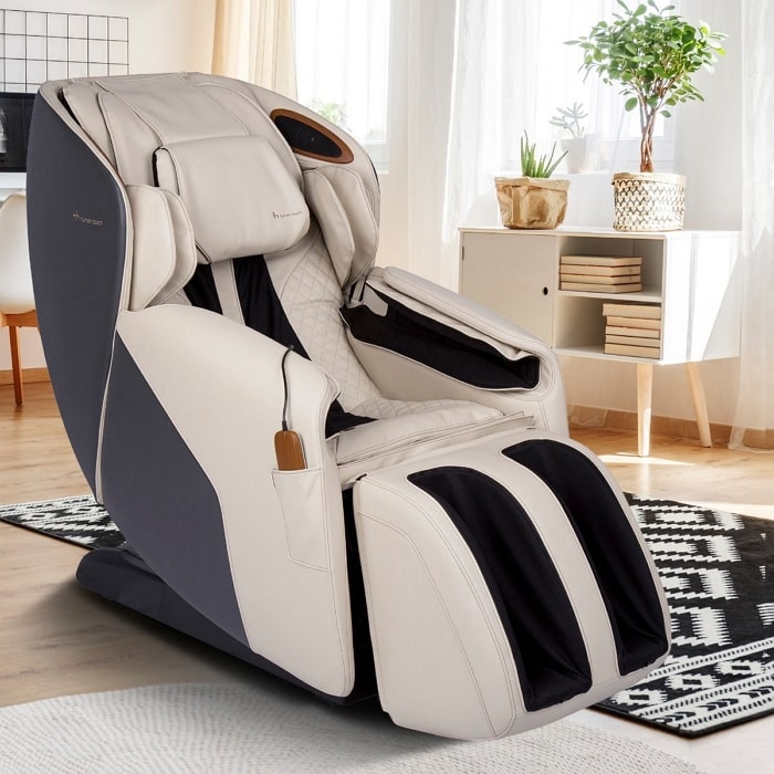 Human Touch Quies Massage Chair in Cream Inside the House