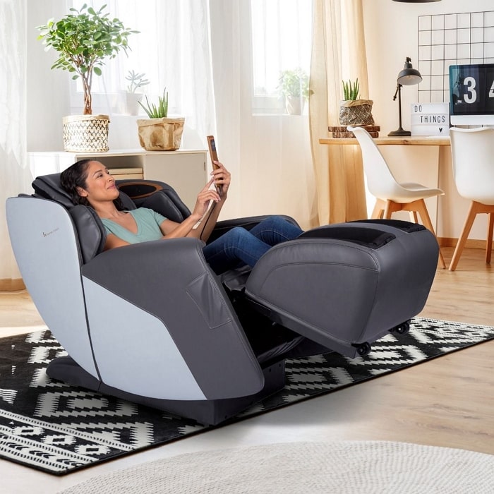 Human Touch Quies Massage Chair with Woman Sitting