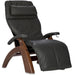 Human Touch Perfect Chair PC420 in Gray Premium Leather & Walnut base.