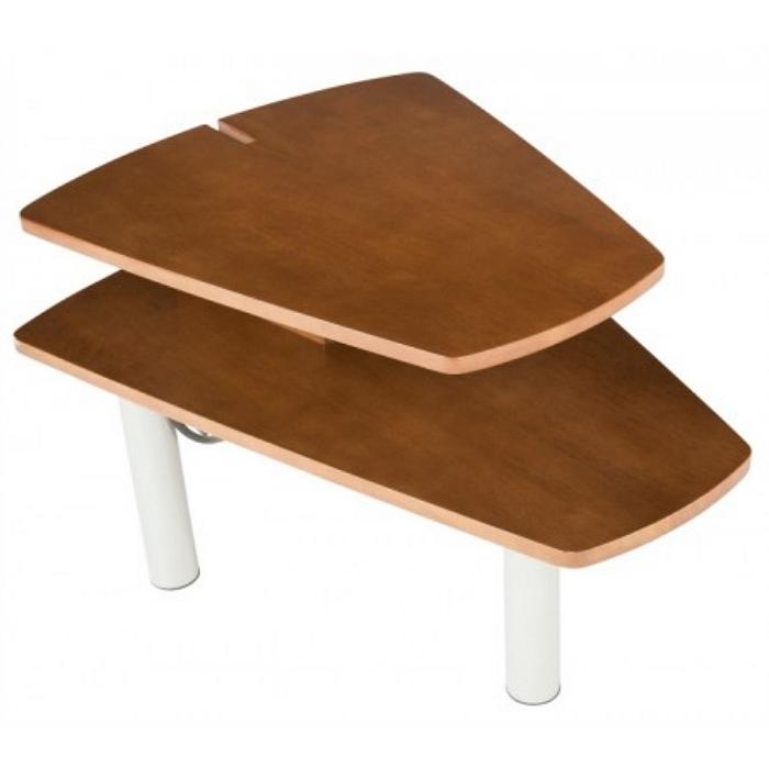Human Touch Perfect Chair Media Table In Walnut Angled View