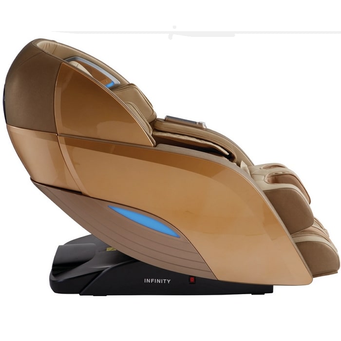 Infinity Dynasty 4D Massage Chair in Gold & Tan Side View