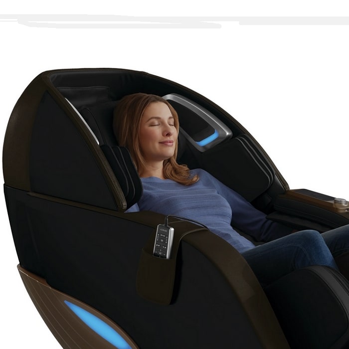Infinity Dynasty 4D Massage Chair with Woman Relaxing