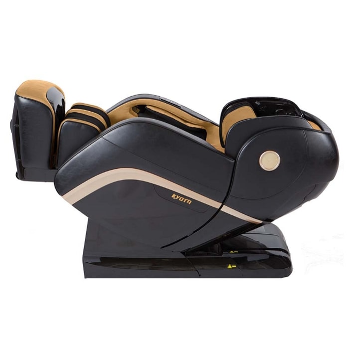 Kyota Kokoro M888 4D Massage Chair in Brown Saddle Reclined Position