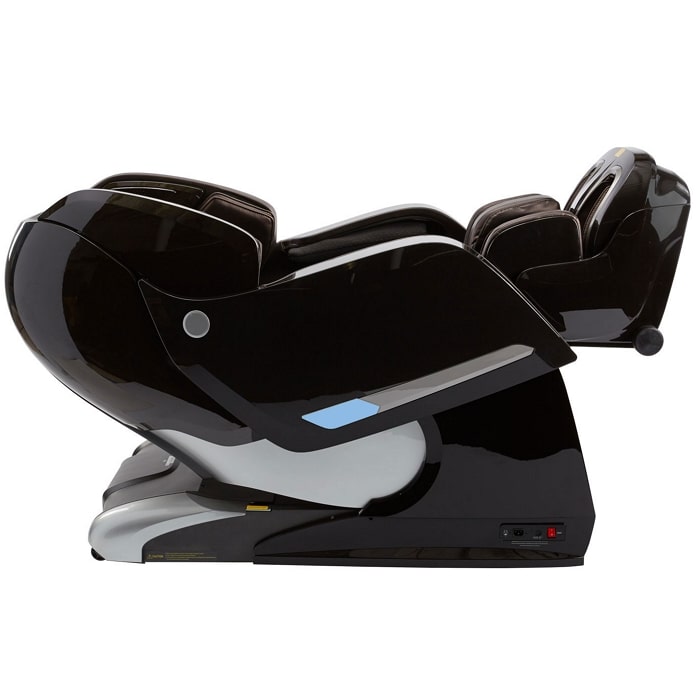 Kyota Yosei M868 4D Massage Chair in Brown Reclined Position