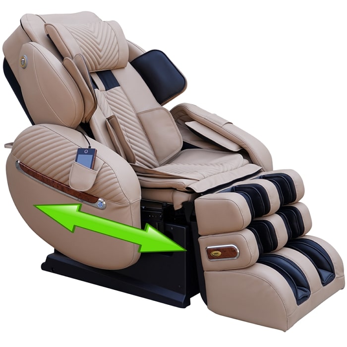 Luraco i9 Max Billionaire Edition showing the Easy Entry Armrests.
