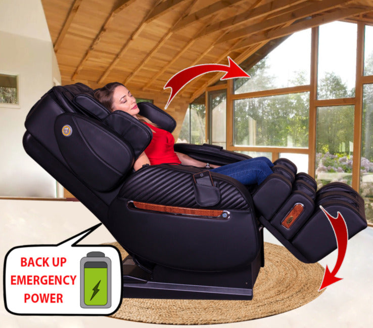 The i9 Max Plus Special Edition comes with Backup Emergency Power that will restore the chair to the upright position if a power outage occurs.