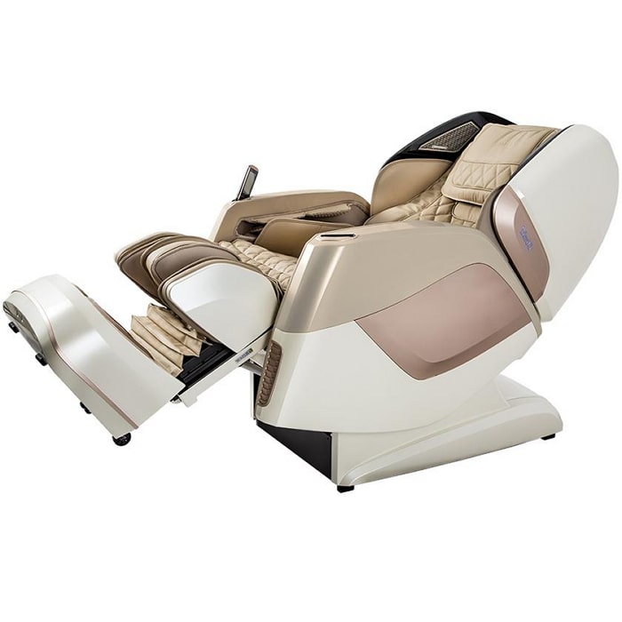 Osaki Maestro Massage Chair in Beige color in a reclined position.