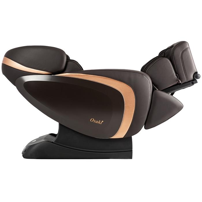 Osaki OS-Pro Admiral Massage Chair in brown reclined position