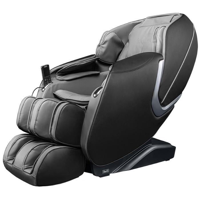 Osaki OS Aster Massage Chair in black grey color semi side view