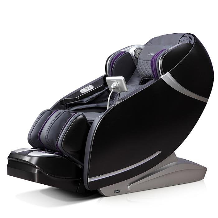 Osaki OS-Pro First Class Massage Chair in dark grey black semi side view