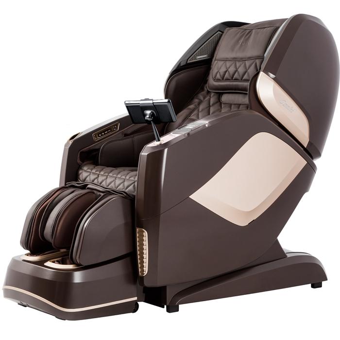 Osaki OS 4D Pro Maestro LE Massage Chair in brown color semi side view