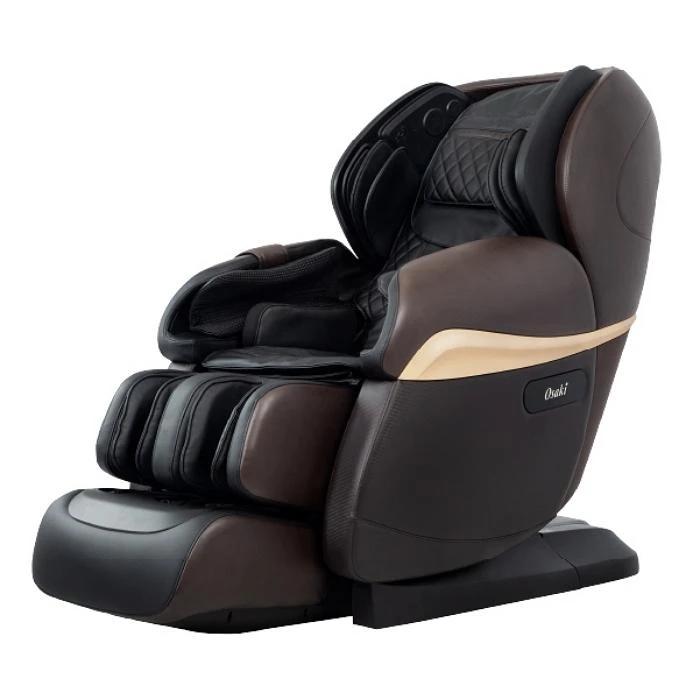 Osaki OS Pro Paragon 4D Massage Chair in dark brown color semi side view