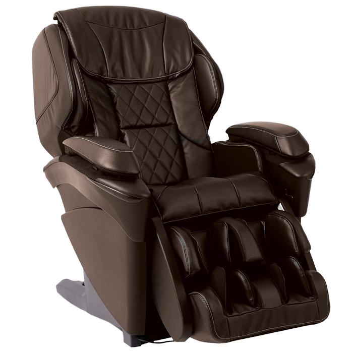 Panasonic MAJ7 Massage Chair in Brown color in an angled view.