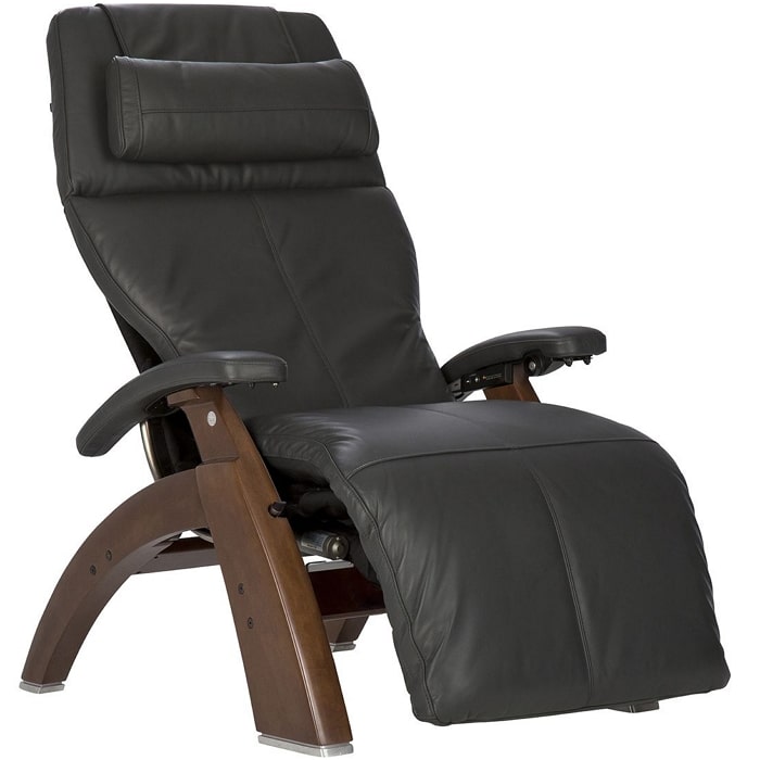 Perfect Chair PC-600 Walnut Base Gray Premium Leather Performance