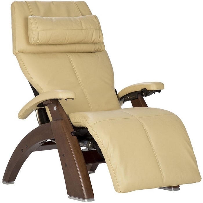 Perfect Chair PC-600 Walnut Base Ivory Premium Leather Performance