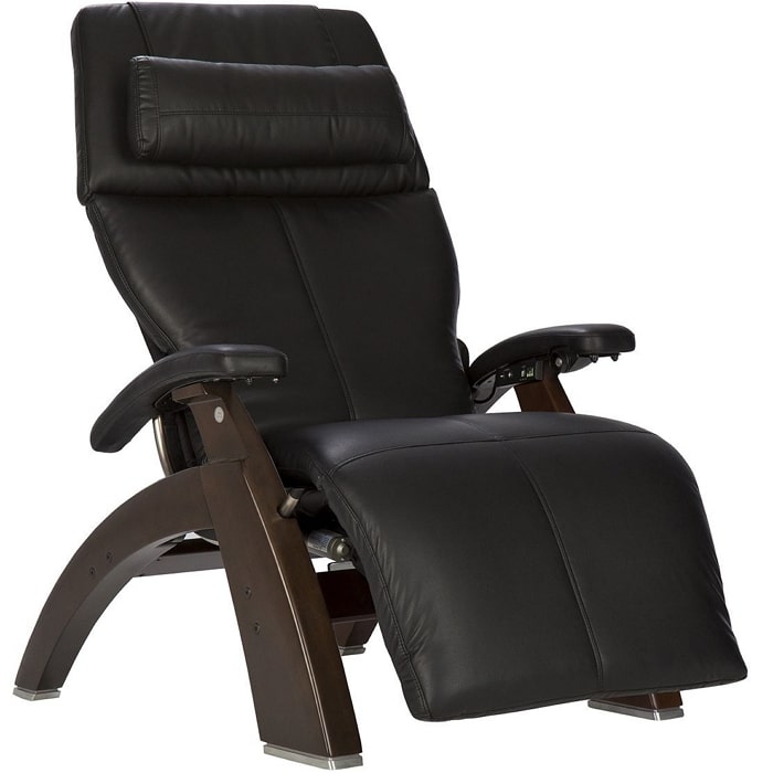 Perfect Chair PC-610 Dark Walnut Base Black Premium Leather Supreme