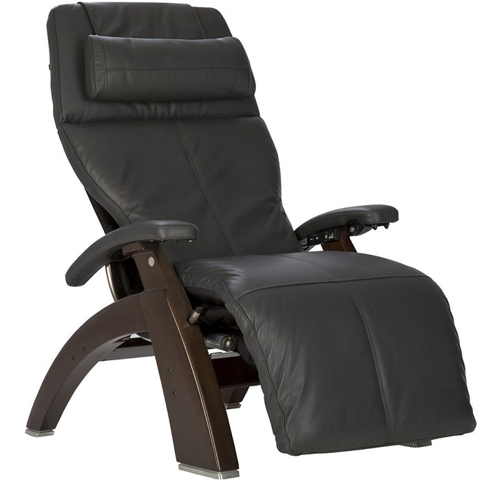 Perfect Chair PC-610 Dark Walnut Base Gray Premium Leather Supreme