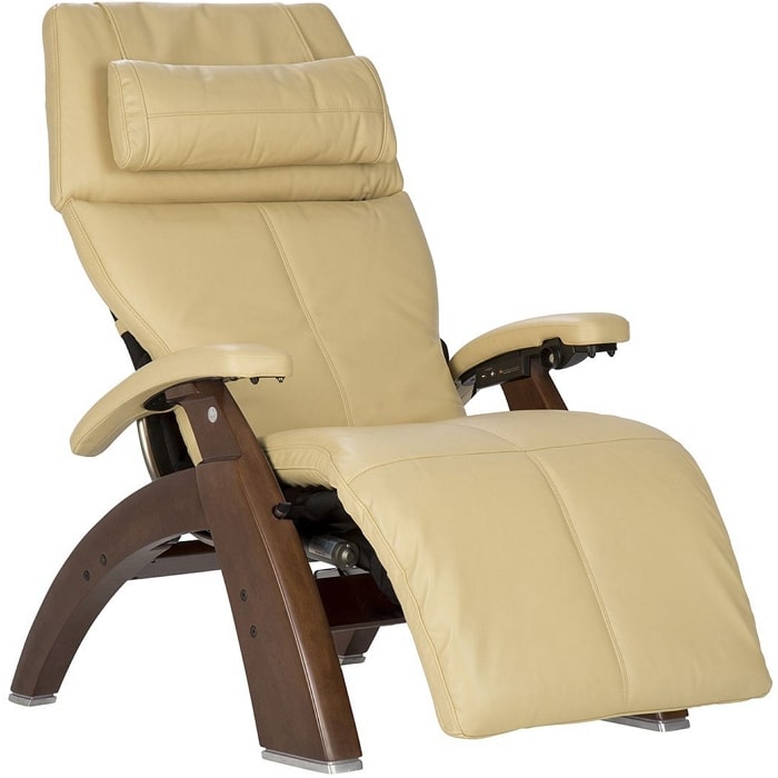 Perfect Chair PC-610 Walnut Base Ivory Premium Leather Performance